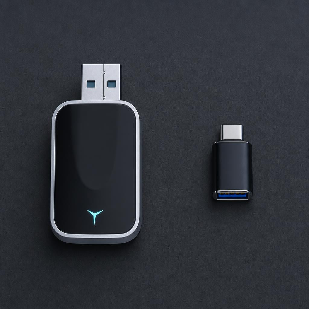 Contenido: adaptador Autolink y adaptador de USB-C a USB-A
